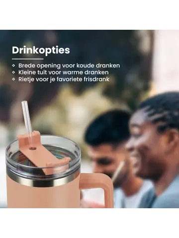 Nexxt Thermosbeker met Rietje - 1,2 Liter