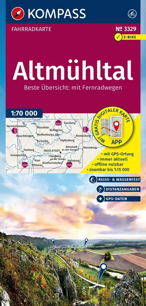 Fietskaart FK 3329 Altmühltal