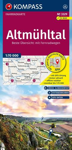 Fietskaart FK 3329 Altmühltal