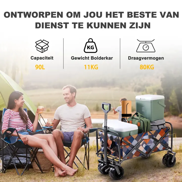 Packaway Opvouwbare Bolderkar 80KG – Blok