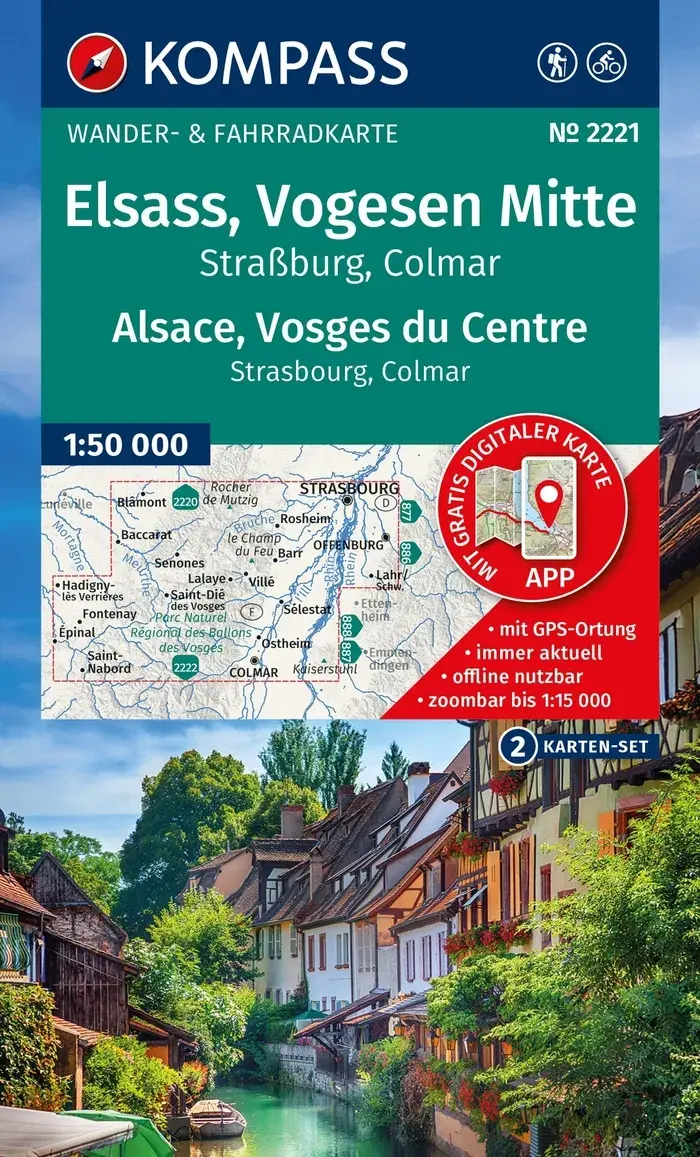 Wandelkaart WK2221 Elzas - Vogezen Midden