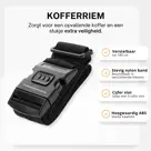 Kofferriem + 2 Bagagelabel – 3-delig – Zwart