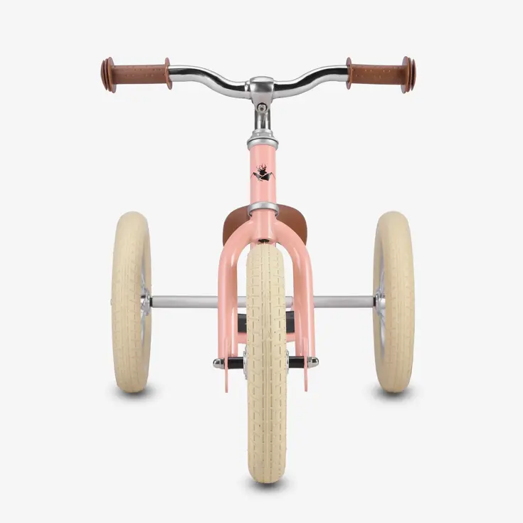 2-in-1 Loopfiets Driewieler met Duwstang