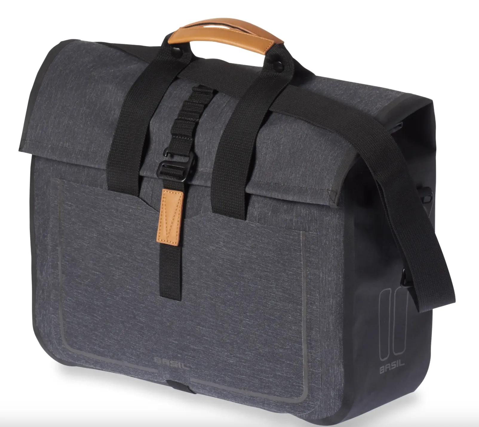 Basil  tas Business Urban dry charcoal 20L  Donker Grijs