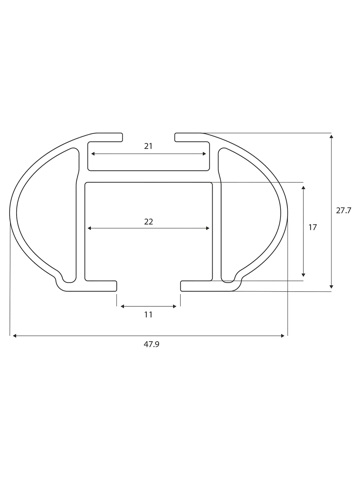 Menabo Tiger XL Zwart dragers 135cm