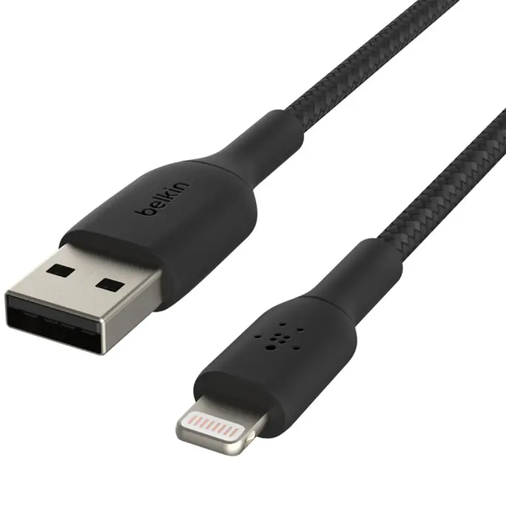 Belkin Lightning naar USB kabel Gevlochten