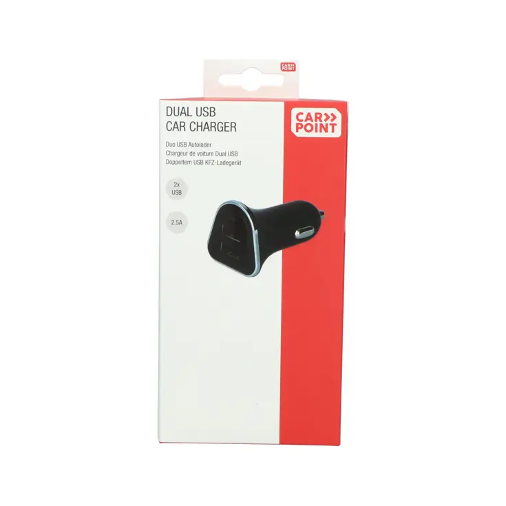12/24V Duo USB-A Autolader voor 2 apparaten
