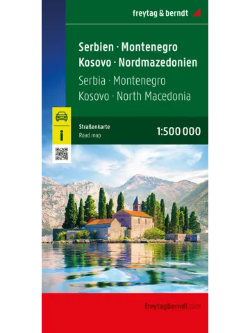 Wegenkaart Servië - Montenegro - Kosovo