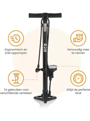 Fietspomp met Drukmeter - Vloerpomp