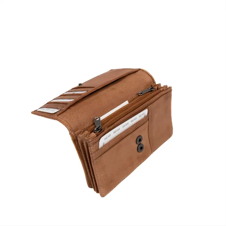 Brigitte - Leren overslag portemonnee - RIFD