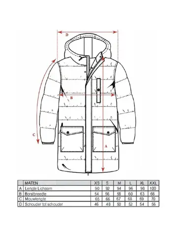 Heren Long Puffer Jacket