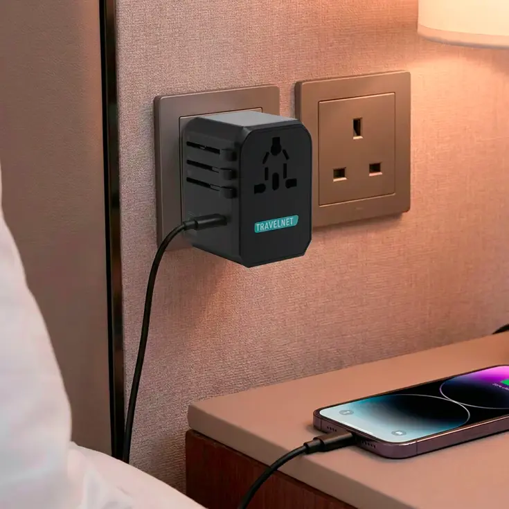 Wereldstekker 70W 3x USB-C & 2x USB-A