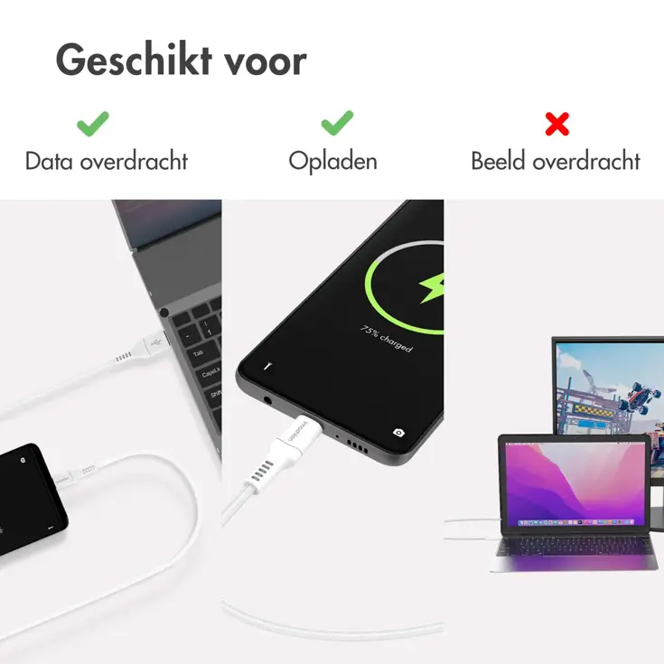 imoshion USB-C naar USB A kabel - 0,25 meter