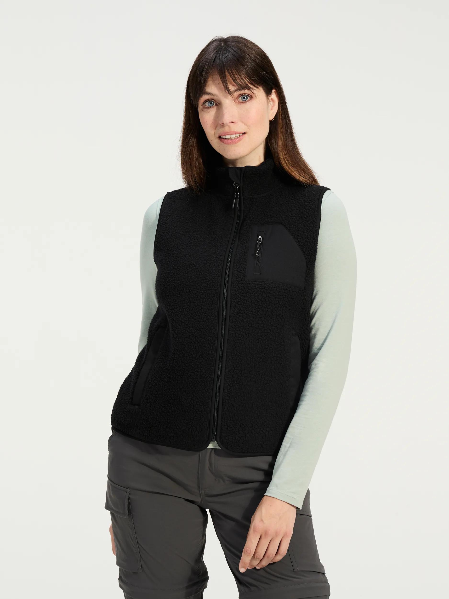 ANWB  Nadur  Fleecebodywarmer dames  Human Nature  Zwart   L