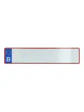 Langwerpige blanco Belgische kentekenplaat 52x11cm