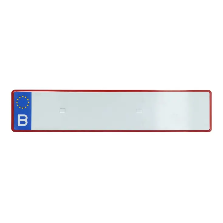 Langwerpige blanco Belgische kentekenplaat 52x11cm
