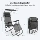 LifeGoods Opvouwbare Tuinstoelen - 2-pack
