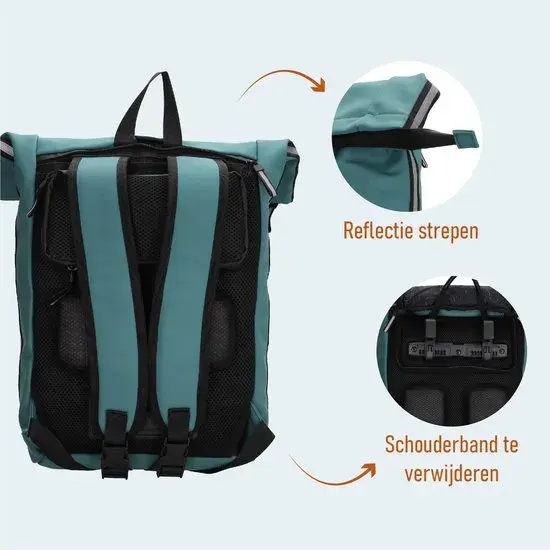 Beagles - Bicycle - Fietstas met rolltop