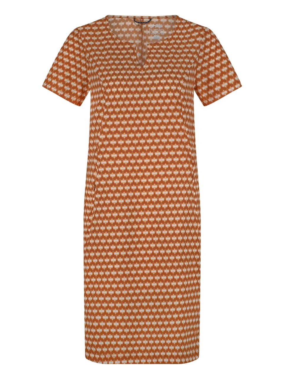 ANWB  Trixie  Traveljurk print dames  Human Nature  Bruin   XXXL