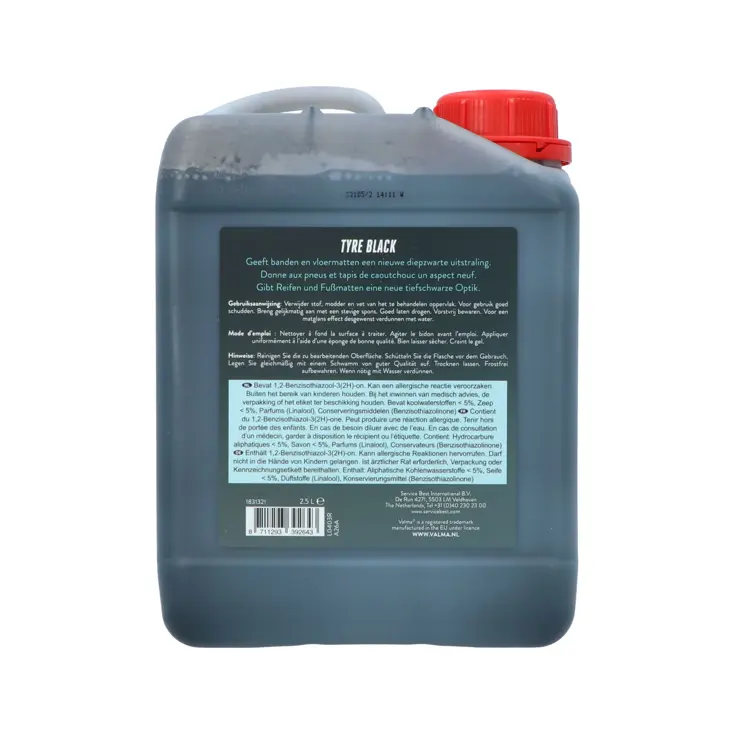 Tyre Black 2,5L - Diepzwart voor banden en matten