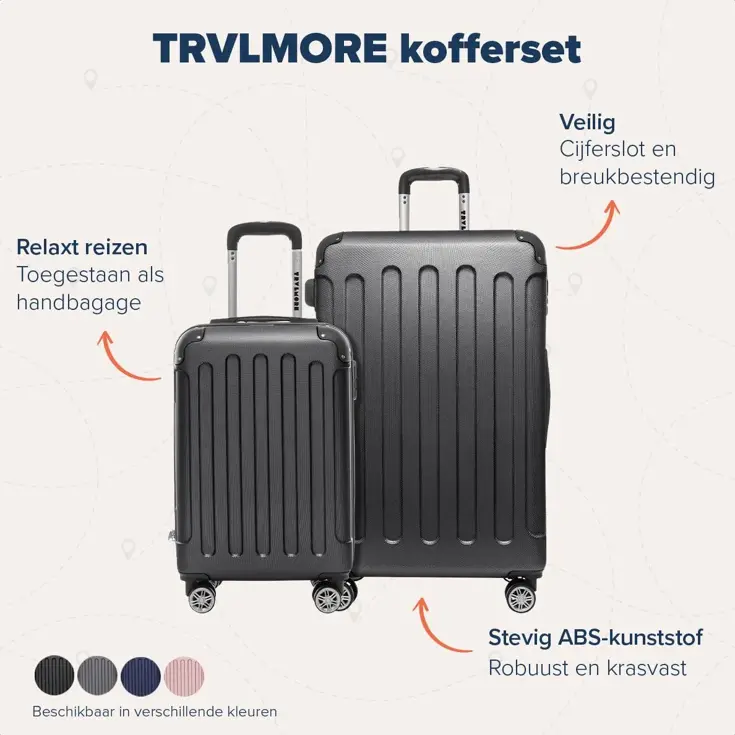 TRVLMORE Kofferset - 2 Delig - 38L
