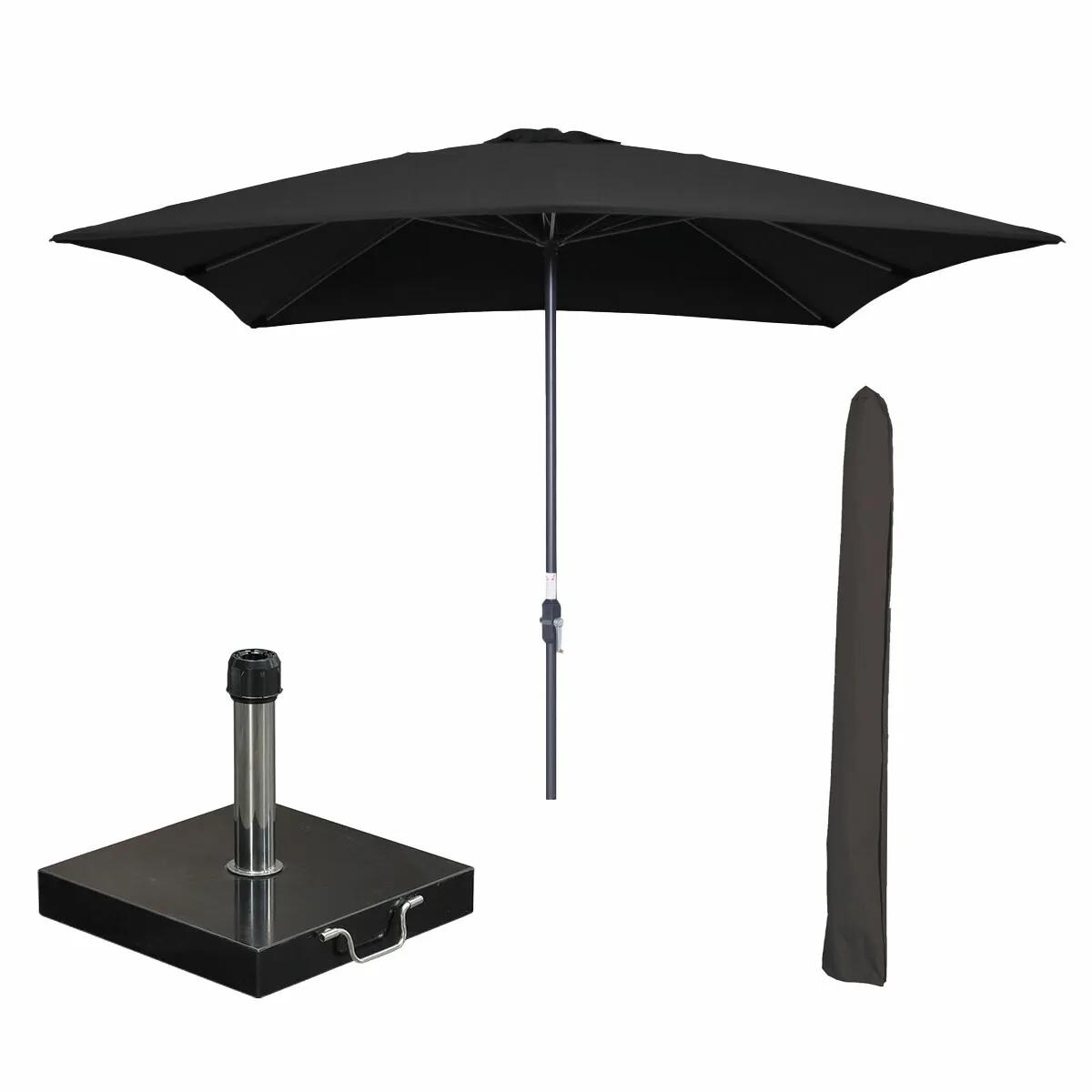 Garden Impressions Lotus Stokparasol   Zwart