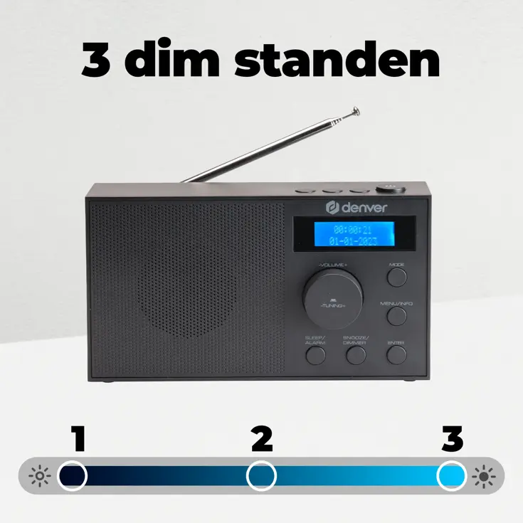 DAB+/FM Radio Wekker Snoozefunctie
