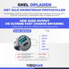 Wegman 45W Autolader USB C & USB A