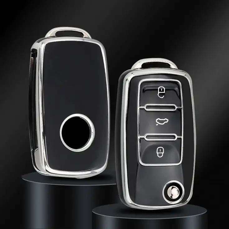 TPU Sleutelhoesje VW - Skoda - Seat Cupra zwart A3
