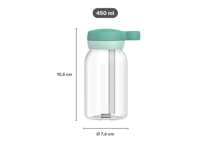Mepal Campus Drinkfles met rietje 450 ml