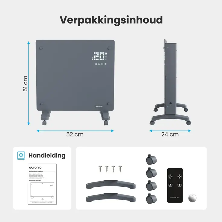 Auronic Convectorkachel - 1000W