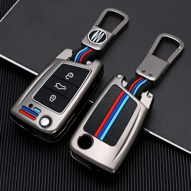 Metalen Sleutelhoesje voor Volkswagen grijs B3
