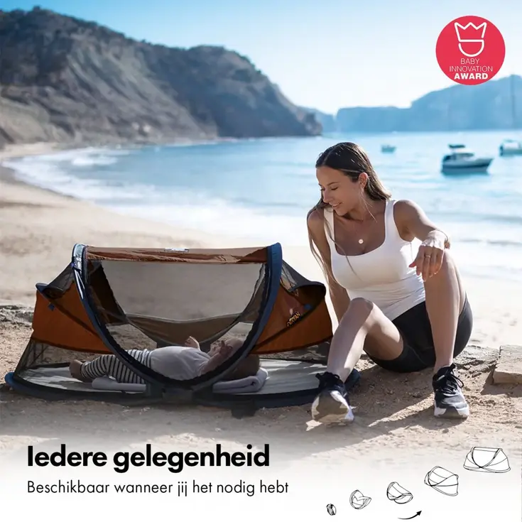 Baby luxe campingbedje - Zelfopblaasbare matras