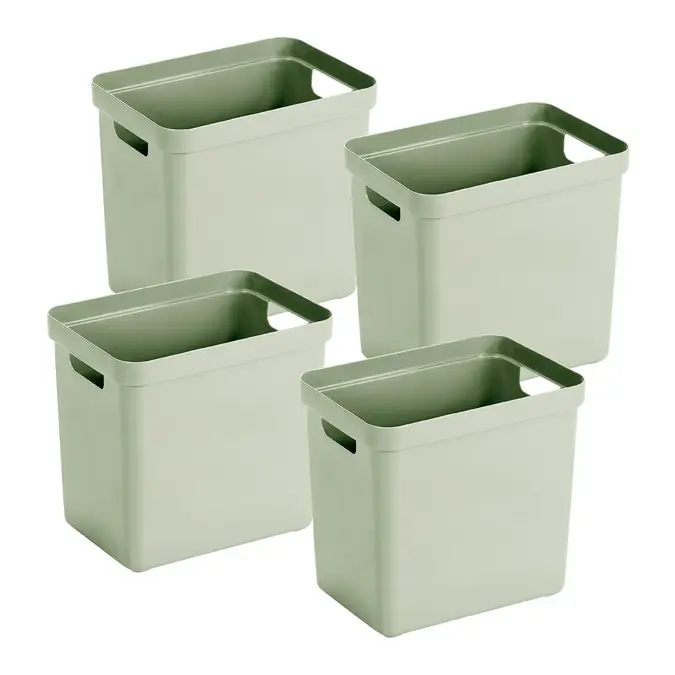 Sigma home - Opbergbox - 25L groen - 4-delig