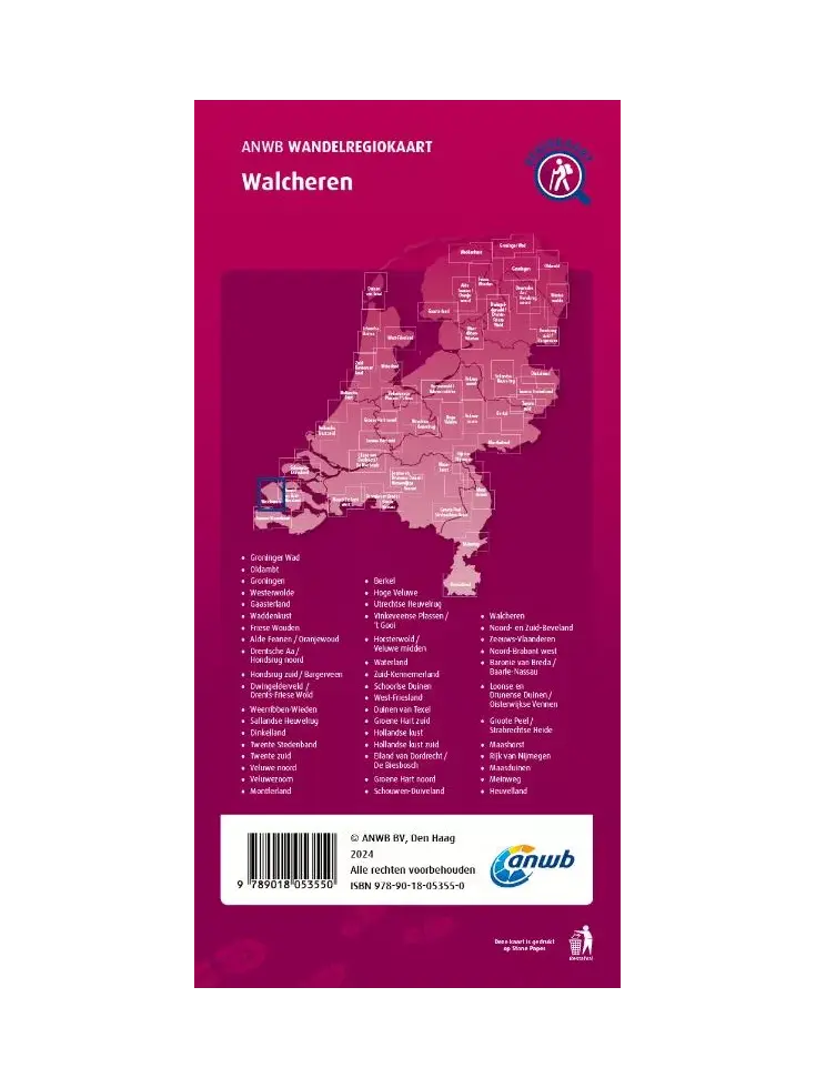 ANWB Wandelregiokaart Walcheren