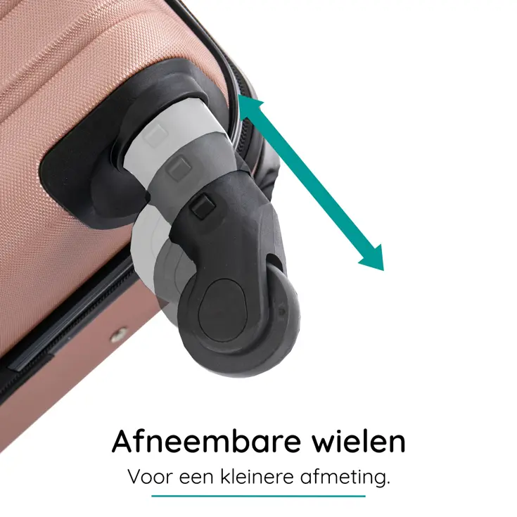 Reiskoffer M ABS 74L met TSA-slot en 360° wielen