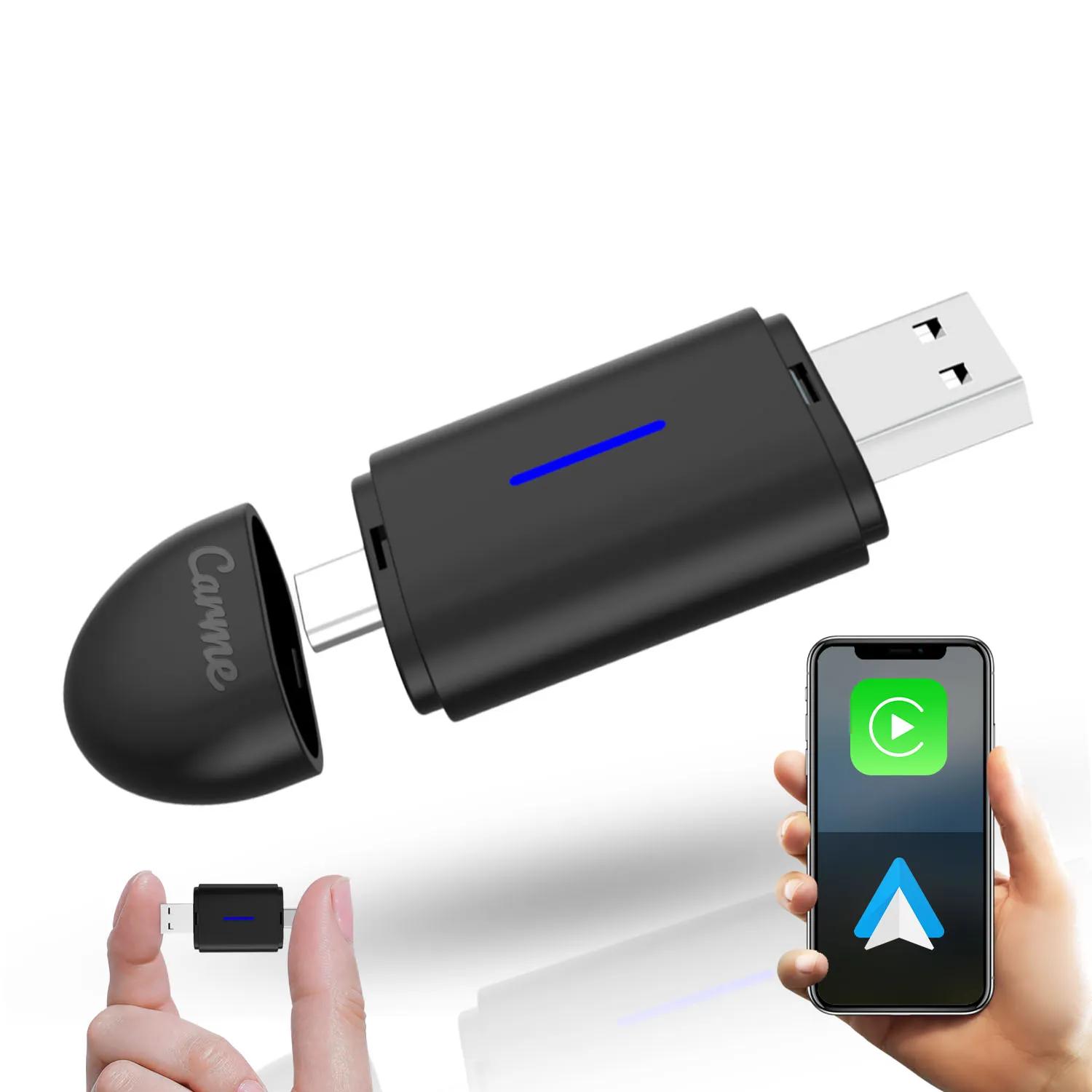 CarMe  Mini 2-in-1 Car Dongle  CarPlay/Android Auto  Zwart