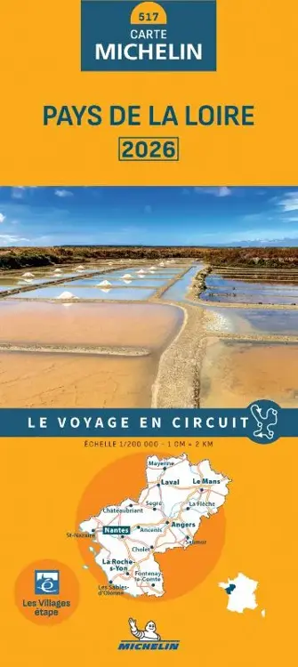 Michelin wegenkaart 517 Pays de Loire 2026