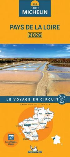 Michelin wegenkaart 517 Pays de Loire 2026