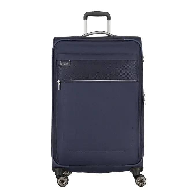 Travelite 4 wheel trolley l expandable Blauw