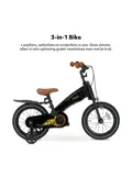 Turbo Kinderfiets 14 inch - 3 in 1 - Loopfiets