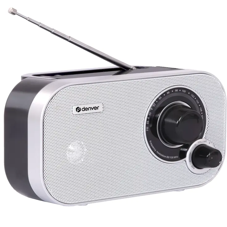 Denver TR51W FM radio op batterijen