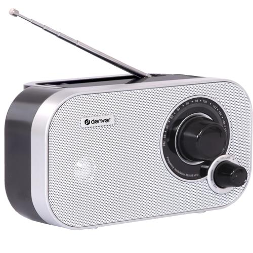 Denver TR51W FM radio op batterijen