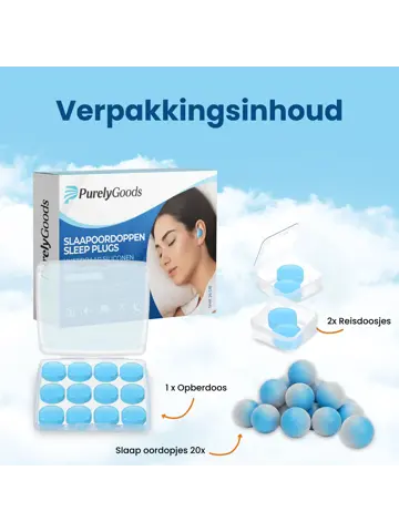 Siliconen Slaap Oordoppen - 20 Stuks