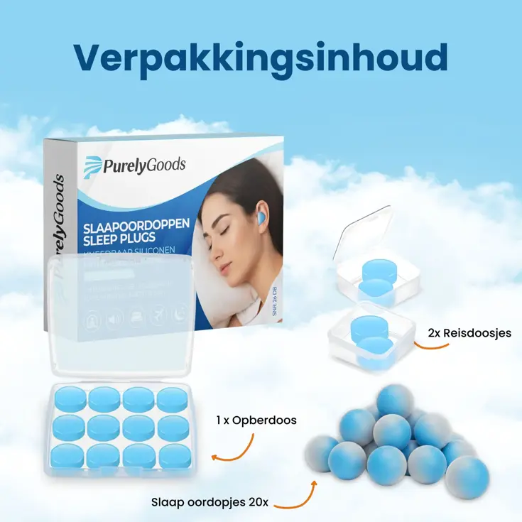 Siliconen Slaap Oordoppen - 20 Stuks
