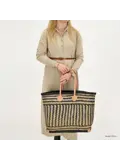 Bozaka- Rieten Mand - Strandtas - aansnoerkoord