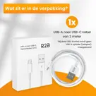 R2B USB-A naar USB-C Kabel - 2 Meter