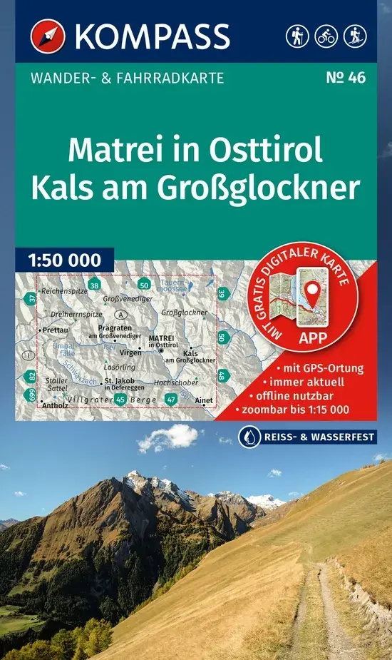 Kompass Wandelkaart WK46 Matrei in Osttirol