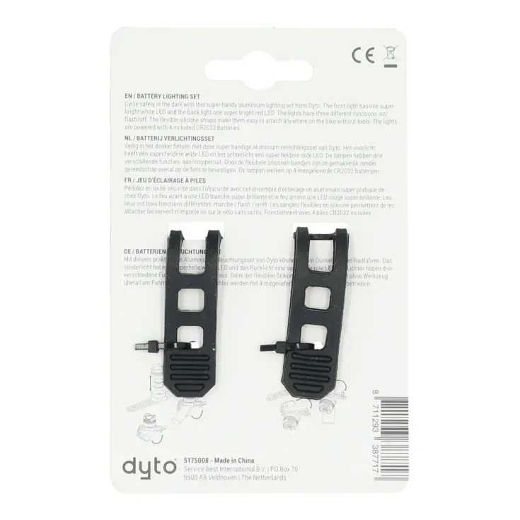 Aluminium verlichtingsset voor veilig fietsen