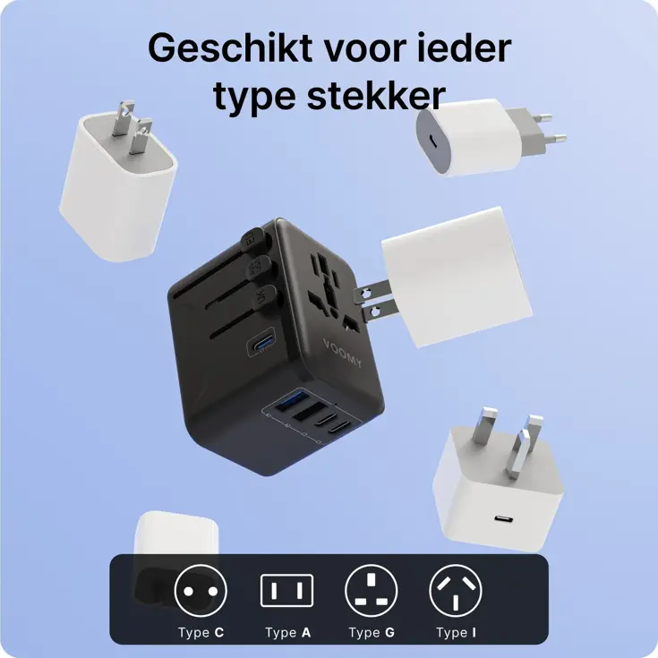 Travel Y35 - Wereldstekker - 35W 170+ landen